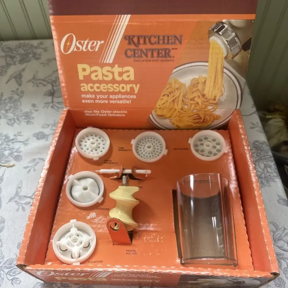 Vintage Oster Kitchen Center Pasta Accessory 939-65 Vintage COMPLETE Open Box